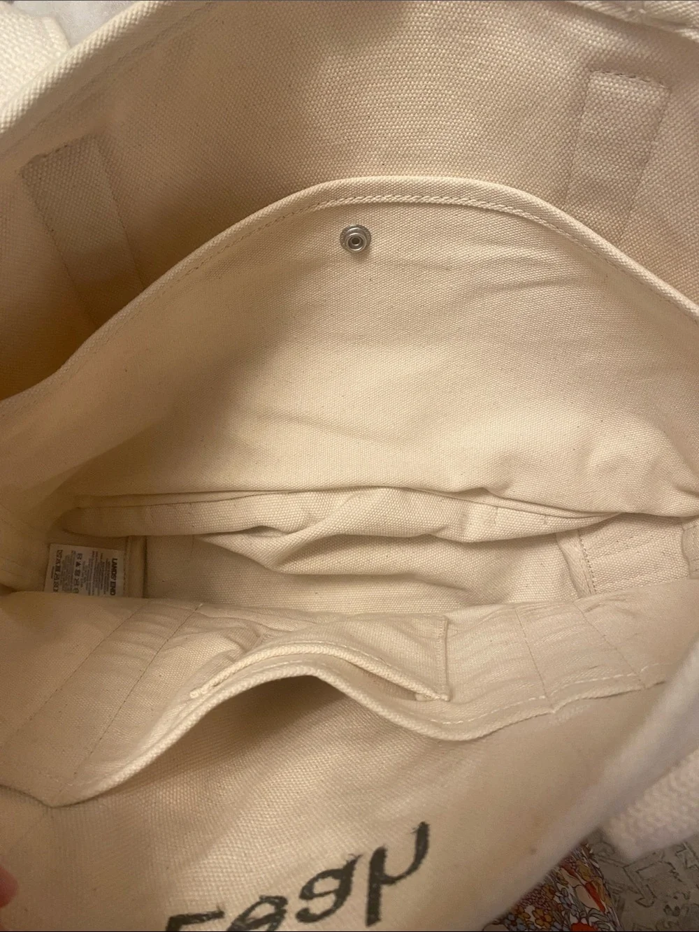 Personalized Canvas Tote with Rose Gold Trim - Leah